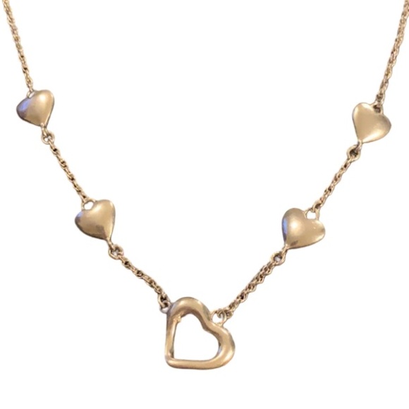 Elegant Designer BGE Sterling Silver Open Hearts Chain Necklace - Picture 2 of 9